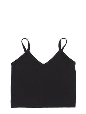 Jungmaven Hemp Organic Cotton Stretch Spaghetti Strap Tank Black Large